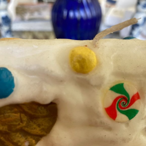 POTTERY BARN Gingerbread House Candle Large 8"Hx6"Lx4"W UNUSED VINTAGE RARE - Picture 5 of 10